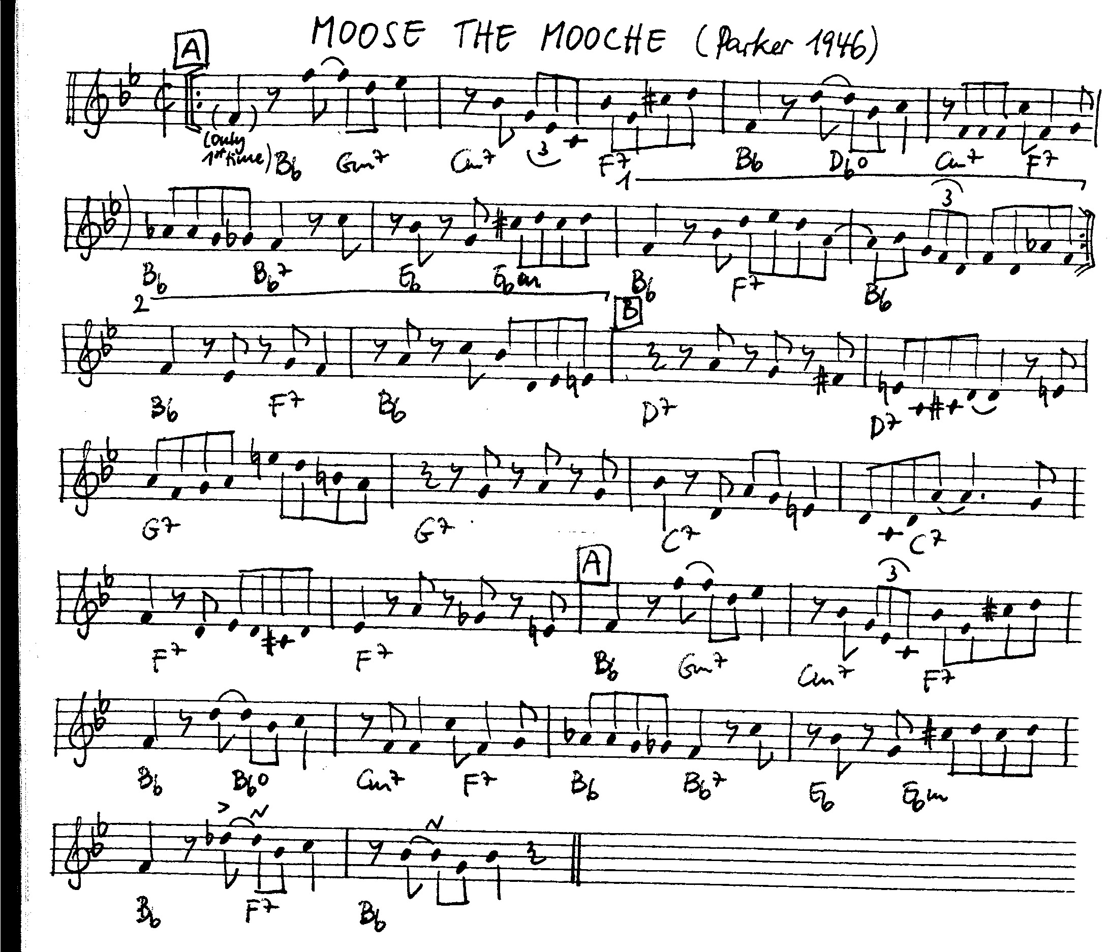 moose the mooche leadsheet – book us for your next 20s or gatsby event